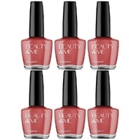 Beauty & Me Strawberry Red Nail Polish 6 Pack 12ml Quick Dry Gloss Finish