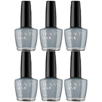 Beauty & Me Mid Grey Nail Polish Duo 6 Pack 12ml Quick Dry Gloss Finish