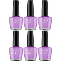 Beauty & Me Light Purple Nail Polish Duo 6 Pack 12ml Quick Dry Gloss Finish