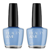 Beauty & Me Arctic Mid Blue Nail Polish 2x 12ml Duo