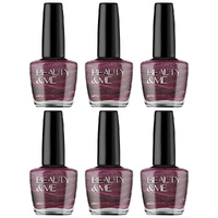 Beauty & Me Eras Deep Pink Metallic Nail Polish Duo 6 Pack Quick Dry