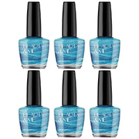 Beauty & Me Blueberry Bright Blue Metallic Nail Polish Duo Set 6 Pack 12ml