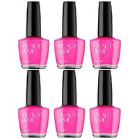 Beauty & Me Panther Pink Nail Polish Duo 6 Pack 12ml Quick Dry High Gloss