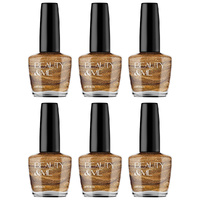 Beauty & Me Bronze Nail Polish Duo 6 Pack 12ml Glossy Metallic Finish