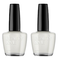 Beauty & Me Snow White Nail Polish 2x 12ml Duo