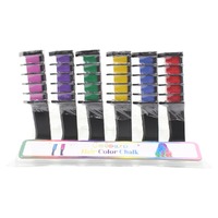 3P Hair Chalk Colour Brushes Pack of 6 Multi Colour