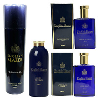 English Blazer Mens Grooming Set After Shave EDT Deodorant and Body Powder