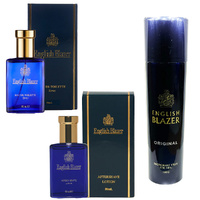 English Blazer Mens Fragrance Set After Shave 50ml EDT 50ml and Deodorant Spray