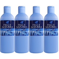 Felce Azzurra Classico Body Wash 650ml Pack of 4 Rich Hydrating Shower Gel