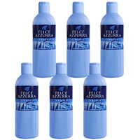 Felce Azzurra Classico Body Wash Pack of 6 650ml Each Rich Velvety Formula