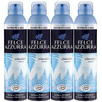 Felce Azzurra Classico Air Freshener Spray 4 x 250ml Long Lasting Home Fragrance