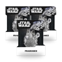 Star Wars Millennium Falcon Fragrance Eau De Toilette EDT 70ml Pack of 3