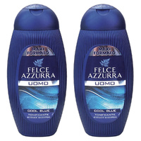 Felce Azzurra Uomo Cool Blue Hair and Body Wash 400ml Pack of 2