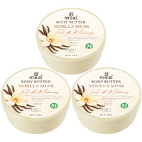 Fennel Vanilla Musk Body Butter 200g Vegan Moisturising Skin Cream Bundle Of 3