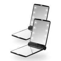 Flo LED Compact Mirror Black Pack of 2