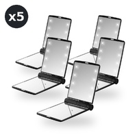 Flo LED Compact Mirror Black Pack of 5