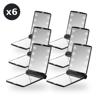 Flo LED Compact Mirror Black Pack of 6