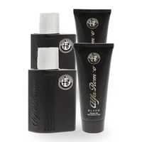Alfa Romeo Black 2 Piece Set - Eau De Toilette EDT 125ml Spray + Shower Gel 90ml Pack of 2