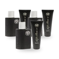 Alfa Romeo Black 2 Piece Set - Eau De Toilette EDT 125ml Spray + Shower Gel 90ml Pack of 3