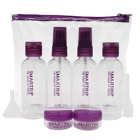Goodthings 8 Piece TSA Compliant Travel Bottles Set - Purple Lids