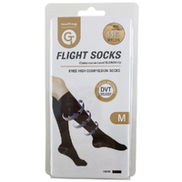 Good Things Medium Knee High Flight Socks Help Prevent DVT - Black
