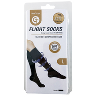 Good Things Large Knee High Flight Socks Help Prevent DVT - Black