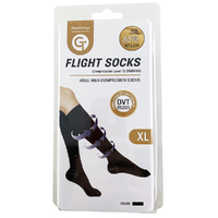 Good Things X-Large Knee High Flight Socks Help Prevent DVT - Black