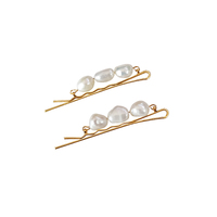 Culturesse Evangeline Freshwater Pearl Hair Clip Set