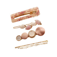 Culturesse Perri Blush Mixed Barrette Clip Set