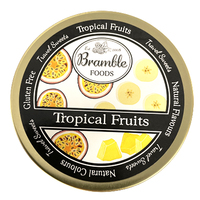 Bramble Foods Tropical Fruits Drops 200g Tin Sweets Candy Lollies