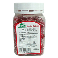 Candy Cottage Bullseyes 250gm Old Fashioned Lollies Sweets