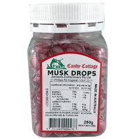 Candy Cottage Musk Drops 250gm Old Fashioned Lollies Sweets
