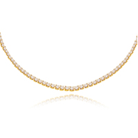 Culturesse Lucille Gold Filled Diamante Necklace / Choker
