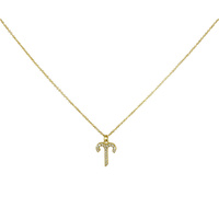 Culturesse Aries Diamante Pendant Necklace (Gold) 