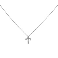 Culturesse Aries Diamante Pendant Necklace (Silver)