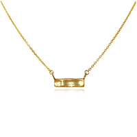 Culturesse Alva Minimal Muse Bar Pendant Necklace (Gold Vermeil)