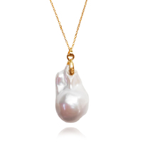 Culturesse Almeta Natural Baroque Pearl Pendant Necklace