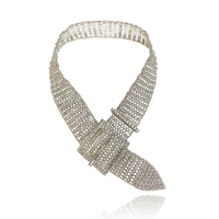 Culturesse Blaise Diamante Belt Necklace / Choker
