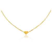 Culturesse Flavia Fine Gold Heart Pendant Necklace