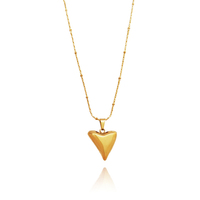 Culturesse Estrella Heart of Gold Pendant Necklace