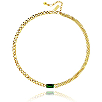 Culturesse Fara Dual Gold Chain Necklace / Choker