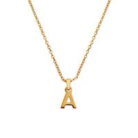 Culturesse 24K Gold Filled Initial A Pendant Necklace