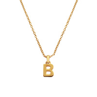 Culturesse 24K Gold Filled Initial B Pendant Necklace