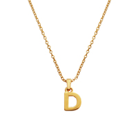 Culturesse 24K Gold Filled Initial D Pendant Necklace