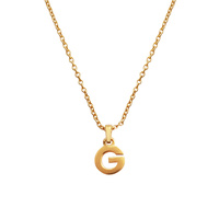 Culturesse 24K Gold Filled Initial G Pendant Necklace