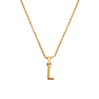 Culturesse 24K Gold Filled Initial L Pendant Necklace