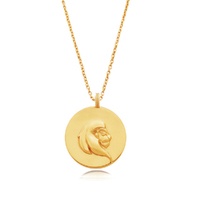 Culturesse She Is Leo Artisan 24K Gold Zodiac Pendant Necklace