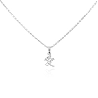 Culturesse Chinese Love Pendant Necklace (Silver)