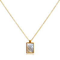 Culturesse Chantal Mother of Pearl Pendant Necklace (Gold Vermeil)