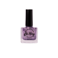 Oh Flossy Childrens Kids Confident Purple Glitter Plant Based Nail Polish 